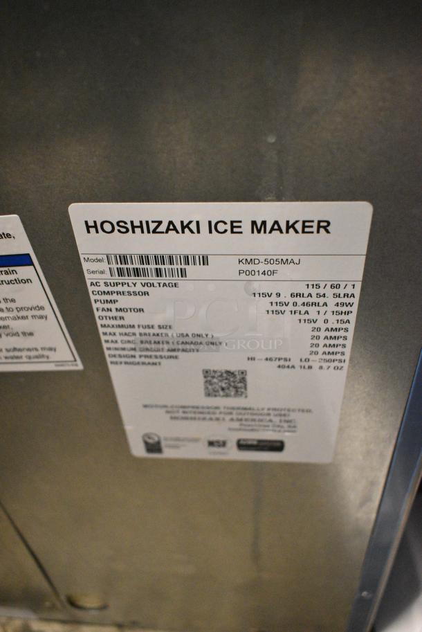 BRAND NEW SCRATCH AND DENT! 2024 Hoshizaki KMD-505MAJ Stainless Steel Commercial Modular Crescent Cube Ice Machine. 500 lb. 115 Volts, 1 Phase. - Image 6 of 6