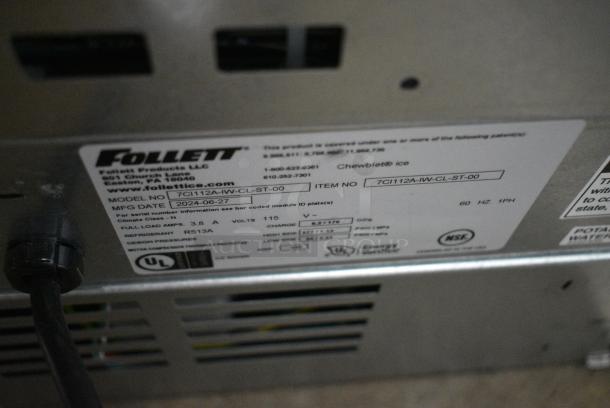 BRAND NEW SCRATCH AND DENT! 2024 Follett 7CI112A-IW-CL-ST-00 100 lb Countertop Water & Nugget Ice Dispenser - 7 lb Storage - Image 3 of 3
