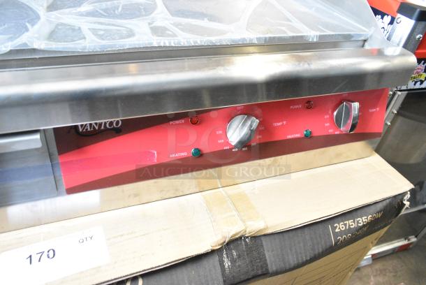 BRAND NEW SCRATCH AND DENT! Avantco 177EG24N Stainless Steel Commercial Countertop 24" Electric Countertop Griddle . 208/240 Volts, 1 Phase. - Image 3 of 6