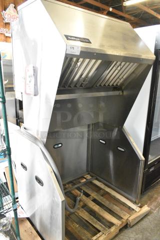 Halifax Hoods Stainless Steel Commercial Ventless Hood w/ Ansul R-102 Wet Chemical Fire Suppresion. 230 Volts, 1 Phase.