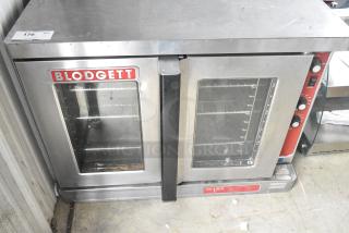 Blodgett Mark V Stainless Steel Commercial Electric Powered Full Size Convection Oven w/ View Through Doors, Metal Oven Racks and Thermostatic Controls.