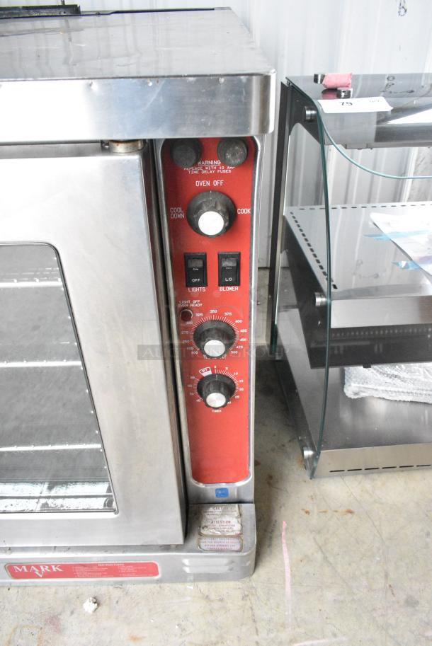 Blodgett Mark V Stainless Steel Commercial Electric Powered Full Size Convection Oven w/ View Through Doors, Metal Oven Racks and Thermostatic Controls. - Image 3 of 4