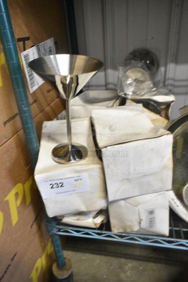 10 BRAND NEW IN BOX! Metal Martini Glasses. 10 Times Your Bid! - Image 3 of 3