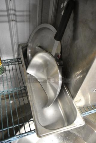 3 Various Items Including Stainless Steel Drop In Bin, Aluminum Catch Pan and Lid. 3 Times Your Bid!