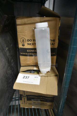 2 Boxes of Poly Condiment Bottles. 2 Times Your Bid!