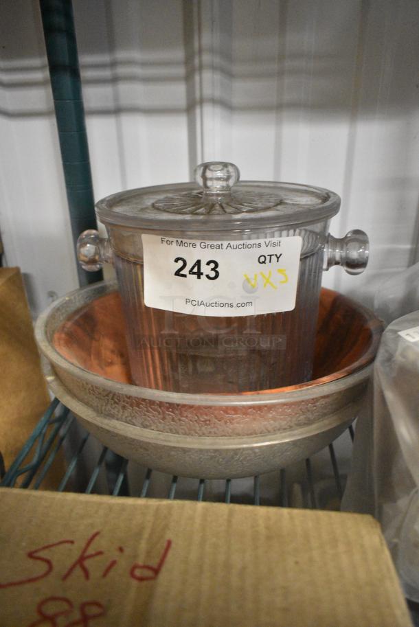 3 Various Items Including Ice Bucket, Poly Bowls. 3 Times Your Bid! - Image 1 of 2