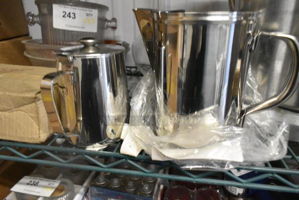 2 BRAND NEW! Stainless Steel Pitchers. 2 Times Your Bid! - Image 1 of 3