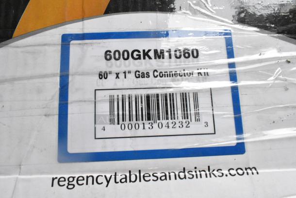 3 BRAND NEW SCRATCH AND DENT! Regency 600GKM1060 60" Mobile Gas Connector Hose Kit with 2 Elbows, Full Port Valve, Restraining Device, and Quick Disconnect - 1". 3 Times Your Bid! - Image 7 of 7
