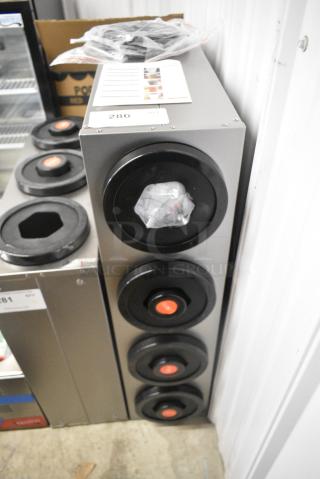 BRAND NEW SCRATCH AND DENT! Stainless Steel 4 Well Cup Dispenser.