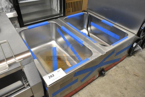 BRAND NEW SCRATCH AND DENT! 2024 Avantco 177FW200D Stainless Steel Commercial Countertop 2 Well Food Warmer. 120 Volts, 1 Phase. Tested and Working! - Image 2 of 5