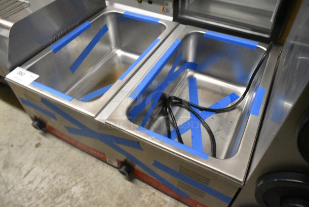 BRAND NEW SCRATCH AND DENT! 2024 Avantco 177FW200D Stainless Steel Commercial Countertop 2 Well Food Warmer. 120 Volts, 1 Phase. Tested and Working! - Image 3 of 5