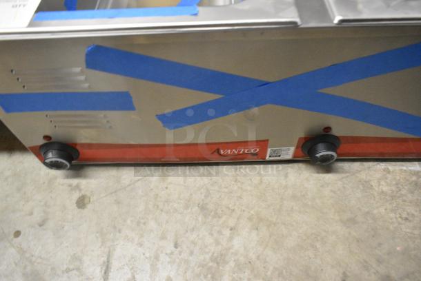 BRAND NEW SCRATCH AND DENT! 2024 Avantco 177FW200D Stainless Steel Commercial Countertop 2 Well Food Warmer. 120 Volts, 1 Phase. Tested and Working! - Image 4 of 5