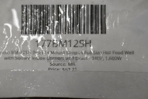 BRAND NEW SCRATCH AND DENT! 177BM12SH Avantco BM-12SH Bottom Mount Drop-In Full Size Hot Food Well with Square Inside Corners and Drain. 240 Volts, 1 Phase. - Image 4 of 5