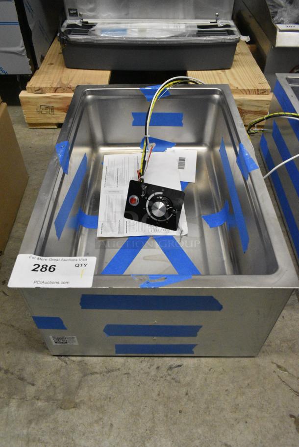 BRAND NEW SCRATCH AND DENT! 177BM12RA Avantco BM-12RA Bottom Mount Drop-In Full Size Hot Food Well with Round Inside Corners and Drain. 120 Volts, 1 Phase. Cannot Test Due To Missing Power Cord - Image 1 of 5