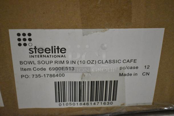 7 BRAND NEW SCRATCH AND DENT! Boxes of 12 Steelite 5766900E513 Varick Classic Cafe from Steelite International 10 oz. Bright White Rimmed Soup Bowl. 7 Times Your Bid! - Image 6 of 6