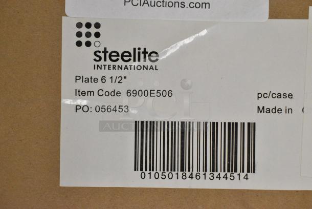 4 BRAND NEW SCRATCH AND DENT! Boxes of 12 Steelite 6900E506 Varick Classic Cafe from Steelite International 6 1/2" Bright White Wide Rim Plate. 4 Times Your Bid! - Image 4 of 4