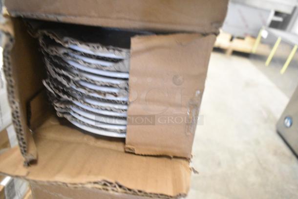 5 BRAND NEW SCRATCH AND DENT! Boxes of 12 Steelite 6900E506 Varick Classic Cafe from Steelite International 6 1/2" Bright White Wide Rim Plate. 5 Times Your Bid! - Image 3 of 4