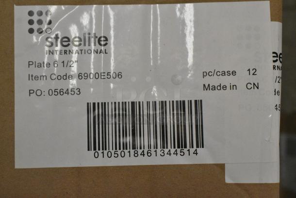 5 BRAND NEW SCRATCH AND DENT! Boxes of 12 Steelite 6900E506 Varick Classic Cafe from Steelite International 6 1/2" Bright White Wide Rim Plate. 5 Times Your Bid! - Image 4 of 4