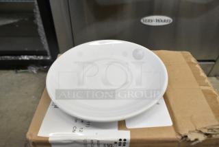 4 BRAND NEW SCRATCH AND DENT! Boxes of 12 Steelite 6900E530 Varick Classic Cafe from Steelite International 6 1/4" Bright White Double Well Saucer. 4 Times Your Bid!