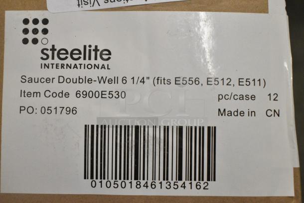 4 BRAND NEW SCRATCH AND DENT! Boxes of 12 Steelite 6900E530 Varick Classic Cafe from Steelite International 6 1/4" Bright White Double Well Saucer. 4 Times Your Bid! - Image 4 of 4