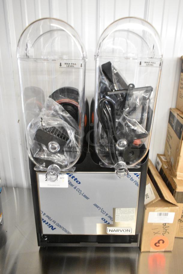 BRAND NEW SCRATCH AND DENT! Narvon 378RBD5G2 Double 5 Gallon Bowl Refrigerated Beverage Dispenser. 115 Volts, 1 Phase. Tested and Working! - Image 1 of 7