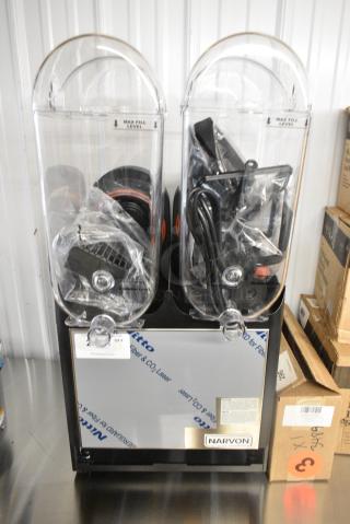 BRAND NEW SCRATCH AND DENT! Narvon 378RBD5G2 Double 5 Gallon Bowl Refrigerated Beverage Dispenser. 115 Volts, 1 Phase. Tested and Working!