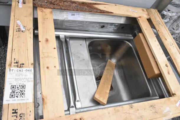 BRAND NEW SCRATCH AND DENT! Eagle 414-18-1-18L Stainless Steel Single Bay Sink w/ Left Side Drain Board. - Image 2 of 6