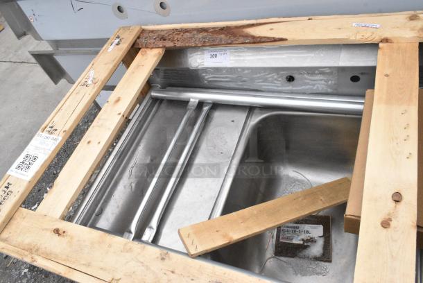 BRAND NEW SCRATCH AND DENT! Eagle 414-18-1-18L Stainless Steel Single Bay Sink w/ Left Side Drain Board. - Image 3 of 6