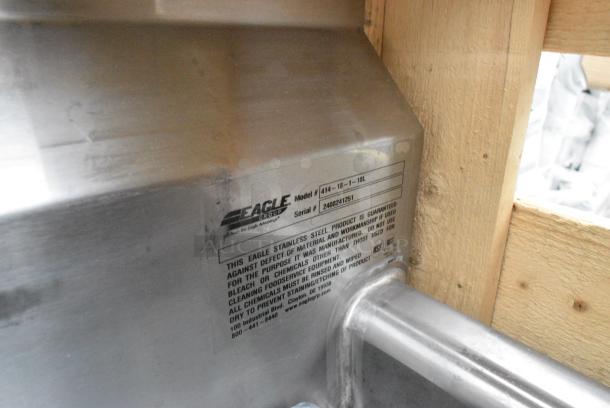 BRAND NEW SCRATCH AND DENT! Eagle 414-18-1-18L Stainless Steel Single Bay Sink w/ Left Side Drain Board. - Image 6 of 6