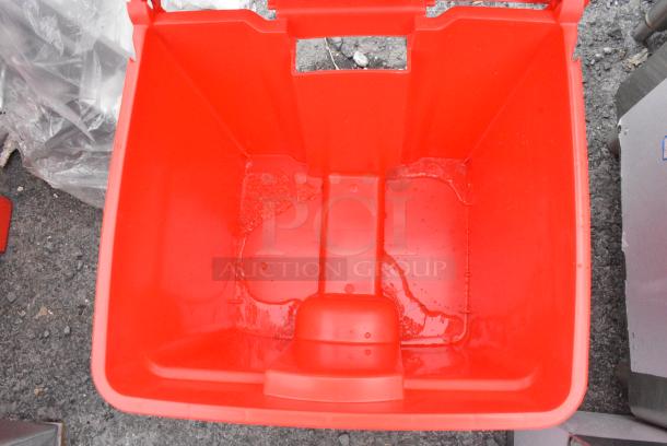 3 BRAND NEW SCRATCH AND DENT! Red Poly Trash Can. 3 Times Your Bid! - Image 3 of 3