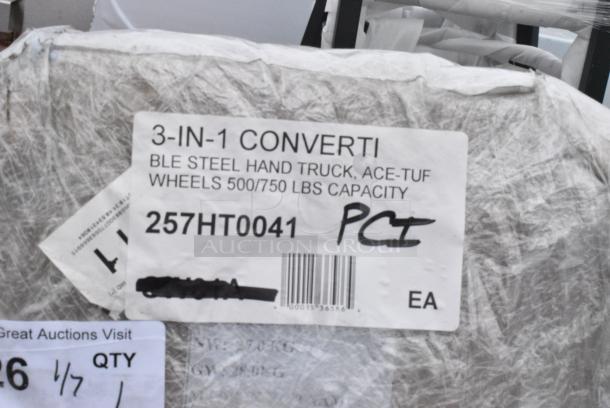 BRAND NEW SCRATCH AND DENT! 257HT0041 Lavex 750 lb. 3-in-1 Convertible Hand Truck with Ace-Tuf Wheels - Image 3 of 3