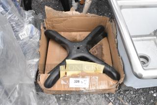 BRAND NEW SCRATCH AND DENT! Box of 4 Black Metal Table Feet