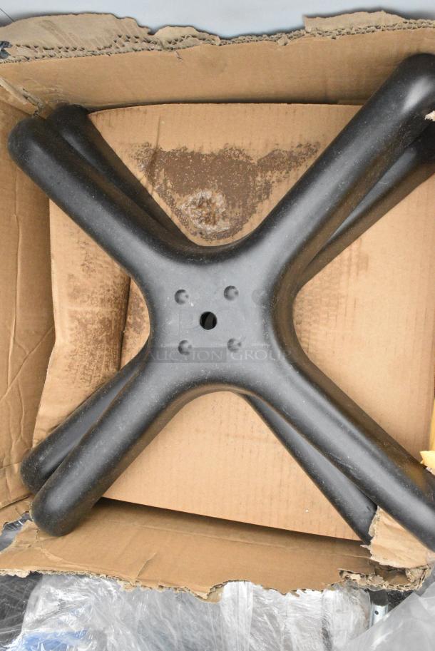 BRAND NEW SCRATCH AND DENT! Box of 4 Black Metal Table Feet - Image 2 of 2