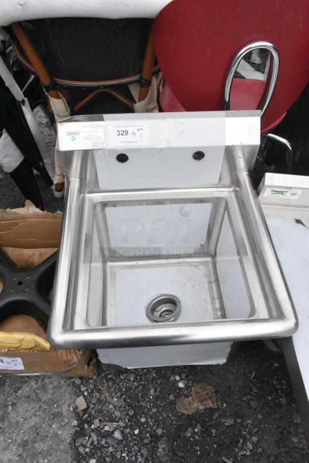 BRAND NEW SCRATCH AND DENT! Steelton 522CS11515 Stainless Steel Single Bay Sink. No Legs. - Image 1 of 3