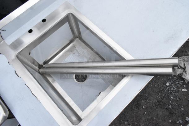 BRAND NEW SCRATCH AND DENT! Regency 600ST3048L Stainless Steel Table w/ Sink Basin. - Image 2 of 5