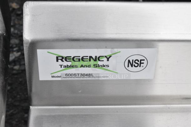 BRAND NEW SCRATCH AND DENT! Regency 600ST3048L Stainless Steel Table w/ Sink Basin. - Image 5 of 5