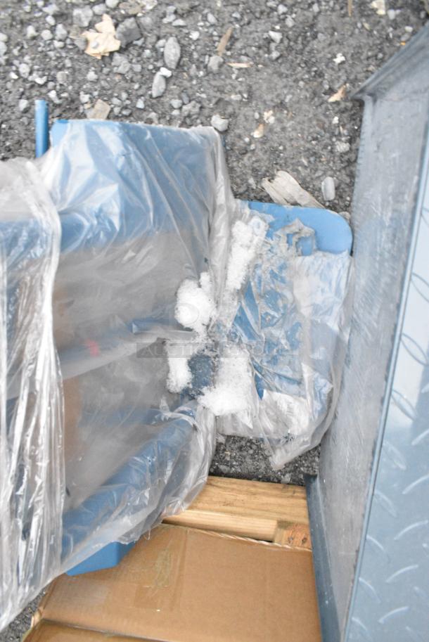 BRAND NEW SCRATCH AND DENT! Lavex 503HDTP100BL 660 lb. Blue Hand Truck With 13" Pneumatic Wheels - Image 2 of 3