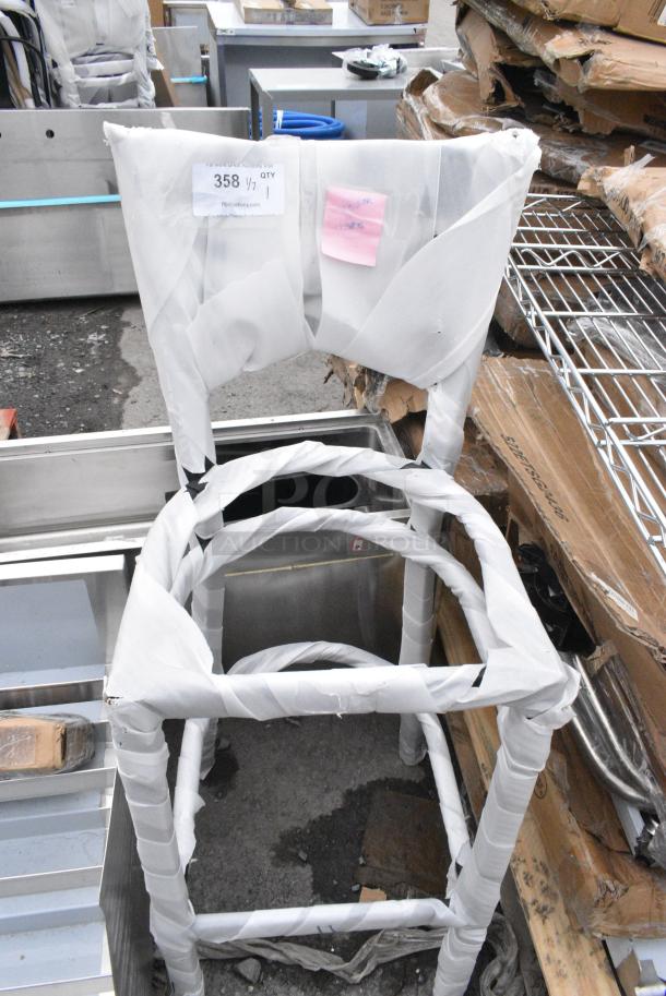 BRAND NEW SCRATCH AND DENT! Black Metal Bar Height Chair Frame - Image 2 of 3