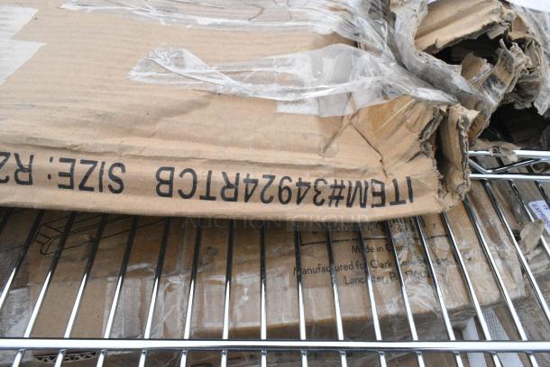 13 BRAND NEW SCRATCH AND DENT! Items Including 34924RTCB Lancaster Table & Seating 24" Laminated Round Table Top Reversible Cherry / Black, 427BASEGRNGY Lancaster Table & Seating 110 lb. Gray Square Granite Umbrella Base, 522ETSG2436 24" x 36" 18 Gauge 430 Stainless Steel Work Table with Undershelf, 600TSB2436S Regency 24" x 36" 16-Gauge Stainless Steel Commercial Work Table with 4" Backsplash and Undershelf, Three 427TB3636 Lancaster Table & Seating Excalibur 36" x 36" Cross Outdoor Table Base Plate, 164TCOLROD25 Lancaster Table & Seating 25 3/16" Standard Height Table Base Column and Rod, 460SS2436 Regency Spec Line 24" x 36" NSF Stainless Steel Solid Shelf. 13 Times Your Bid! - Image 3 of 11
