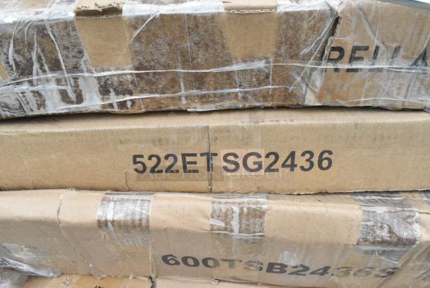 13 BRAND NEW SCRATCH AND DENT! Items Including 34924RTCB Lancaster Table & Seating 24" Laminated Round Table Top Reversible Cherry / Black, 427BASEGRNGY Lancaster Table & Seating 110 lb. Gray Square Granite Umbrella Base, 522ETSG2436 24" x 36" 18 Gauge 430 Stainless Steel Work Table with Undershelf, 600TSB2436S Regency 24" x 36" 16-Gauge Stainless Steel Commercial Work Table with 4" Backsplash and Undershelf, Three 427TB3636 Lancaster Table & Seating Excalibur 36" x 36" Cross Outdoor Table Base Plate, 164TCOLROD25 Lancaster Table & Seating 25 3/16" Standard Height Table Base Column and Rod, 460SS2436 Regency Spec Line 24" x 36" NSF Stainless Steel Solid Shelf. 13 Times Your Bid! - Image 5 of 11