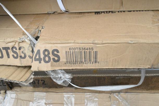 14 BRAND NEW SCRATCH AND DENT! Items Including 600MT3024G 30" x 24" 18-Gauge Stainless Steel Mixer Table with Galvanized Legs and Undershelf, 16436RTFWHM Lancaster Table & Seating 36" Round Thermo-Formed MDF Table Top with White Marble Finish, 522ETSG2448 Steelton 24" x 48" 18 Gauge 430 Stainless Steel Work Table with Undershelf, 600WTS24X36S Regency Spec Line 24" x 36" 14-Gauge 304 Stainless Steel Commercial Open Base Work Table, 600TS3648S Regency 36" x 48" 16 Gauge Stainless Steel Commercial Work Table with Undershelf, 460EG2460 Regency 24" x 60" NSF Green Epoxy Wire Shelf, Two 522ETSG3072 Steelton 30" x 72" 18 Gauge 430 Stainless Steel Work Table with Undershelf. 14 Times Your Bid! - Image 8 of 12