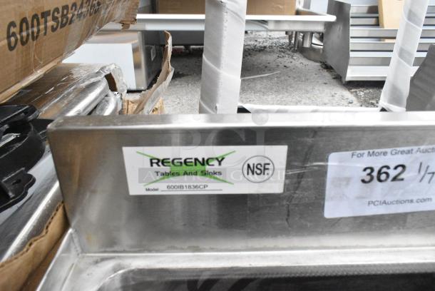 BRAND NEW SCRATCH AND DENT! Regency 600IB1836CP 18" x 36" Underbar Ice Bin with 7 Circuit Post-Mix Cold Plate and Bottle Holders - 79 lb. No Legs. - Image 3 of 3