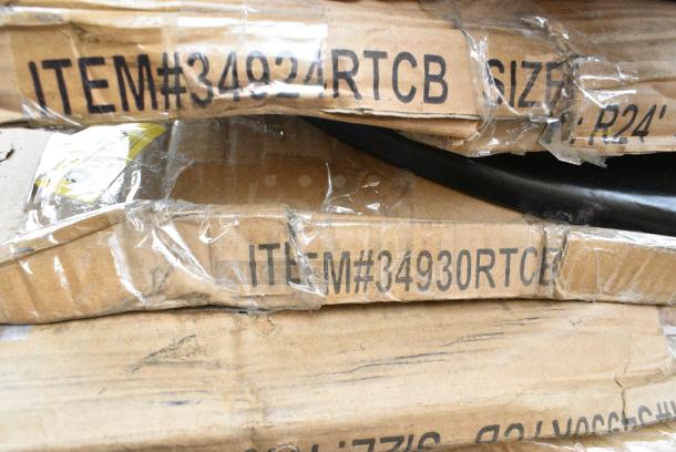 9 BRAND NEW SCRATCH AND DENT! Items Including 427CAU2432SL Lancaster Table & Seating 24" x 32" Silver Powder-Coated Aluminum Dining Height Outdoor Table with Umbrella Hole, 164RS36SS Lancaster Table & Seating Stainless Steel Silver 36" Crowd Control / Guidance Stanchion with 78" Retractable Belt, 600LEGSS711 Regency 28" Stainless Steel Leg for Work Tables - 5" Casters Required, 2 34924RTCB Lancaster Table & Seating 24" Laminated Round Table Top Reversible Cherry / Black. 9 Times Your Bid! - Image 8 of 8