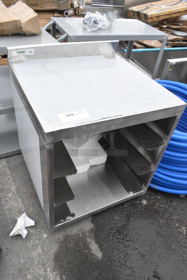 BRAND NEW SCRATCH AND DENT! Regency 600GRSU2324 Stainless Steel Flat Top Glass Rack Storage Unit - 23" x 24" - Image 1 of 4