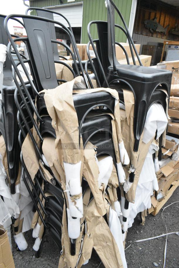 35 BRAND NEW SCRATCH AND DENT! Black Metal Tolix Style Dining Height Chair. 35 Times Your Bid! - Image 2 of 2