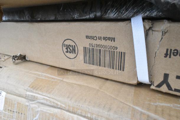 14 BRAND NEW SCRATCH AND DENT! Items Including 190CARTBUSGY Choice Utility / Bussing Cart with Three Shelves - 32" x 16", 600TSB3048S Regency 30" x 48" 16-Gauge Stainless Steel Commercial Work Table with 4" Backsplash and Undershelf, 460ECSC1836 Regency NSF Chrome Wire Security Cage - 18" x 36" x 61", 400010098750, 522ETOB3060 Steelton 30" x 60" 18-Gauge 430 Stainless Steel Open Base Work Table, 460EC2448 Regency 24" x 48" NSF Chrome Wire Shelf, 600TSB3072S Regency 30" x 72" 16-Gauge Stainless Steel Commercial Work Table with 4" Backsplash and Undershelf. 14 Times Your Bid! - Image 5 of 9