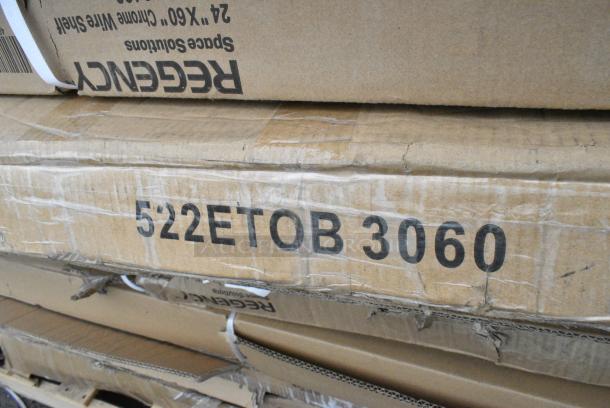 14 BRAND NEW SCRATCH AND DENT! Items Including 190CARTBUSGY Choice Utility / Bussing Cart with Three Shelves - 32" x 16", 600TSB3048S Regency 30" x 48" 16-Gauge Stainless Steel Commercial Work Table with 4" Backsplash and Undershelf, 460ECSC1836 Regency NSF Chrome Wire Security Cage - 18" x 36" x 61", 400010098750, 522ETOB3060 Steelton 30" x 60" 18-Gauge 430 Stainless Steel Open Base Work Table, 460EC2448 Regency 24" x 48" NSF Chrome Wire Shelf, 600TSB3072S Regency 30" x 72" 16-Gauge Stainless Steel Commercial Work Table with 4" Backsplash and Undershelf. 14 Times Your Bid! - Image 6 of 9