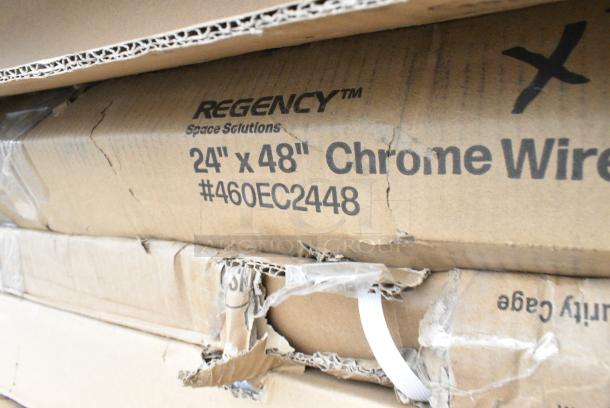 14 BRAND NEW SCRATCH AND DENT! Items Including 190CARTBUSGY Choice Utility / Bussing Cart with Three Shelves - 32" x 16", 600TSB3048S Regency 30" x 48" 16-Gauge Stainless Steel Commercial Work Table with 4" Backsplash and Undershelf, 460ECSC1836 Regency NSF Chrome Wire Security Cage - 18" x 36" x 61", 400010098750, 522ETOB3060 Steelton 30" x 60" 18-Gauge 430 Stainless Steel Open Base Work Table, 460EC2448 Regency 24" x 48" NSF Chrome Wire Shelf, 600TSB3072S Regency 30" x 72" 16-Gauge Stainless Steel Commercial Work Table with 4" Backsplash and Undershelf. 14 Times Your Bid! - Image 7 of 9