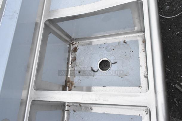 BRAND NEW SCRATCH AND DENT! Regency 600S31824224 Stainless Steel 3 Bay Sink w/ Dual Drain Boards. No Legs. - Image 4 of 6
