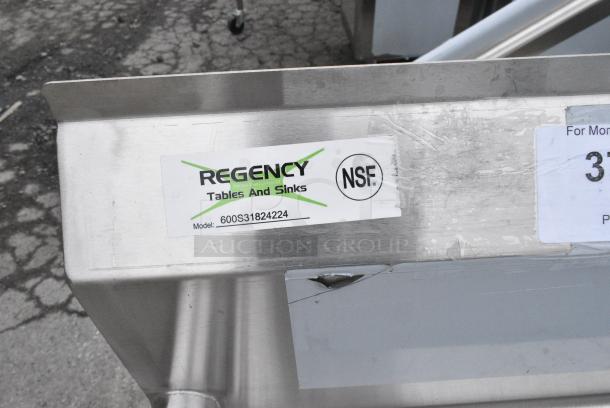 BRAND NEW SCRATCH AND DENT! Regency 600S31824224 Stainless Steel 3 Bay Sink w/ Dual Drain Boards. No Legs. - Image 6 of 6